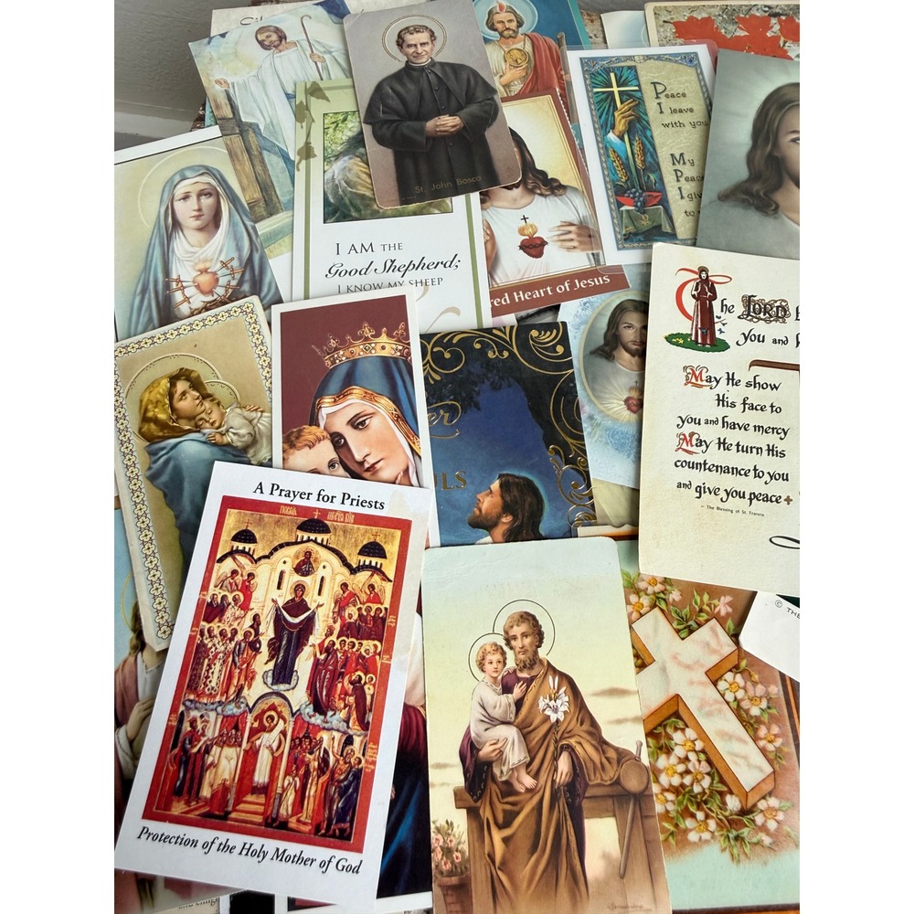 Vintage Catholic Holy Prayer Cards Lot Jesus Mary Saints Religious Ephemera - Picture 3 of 4